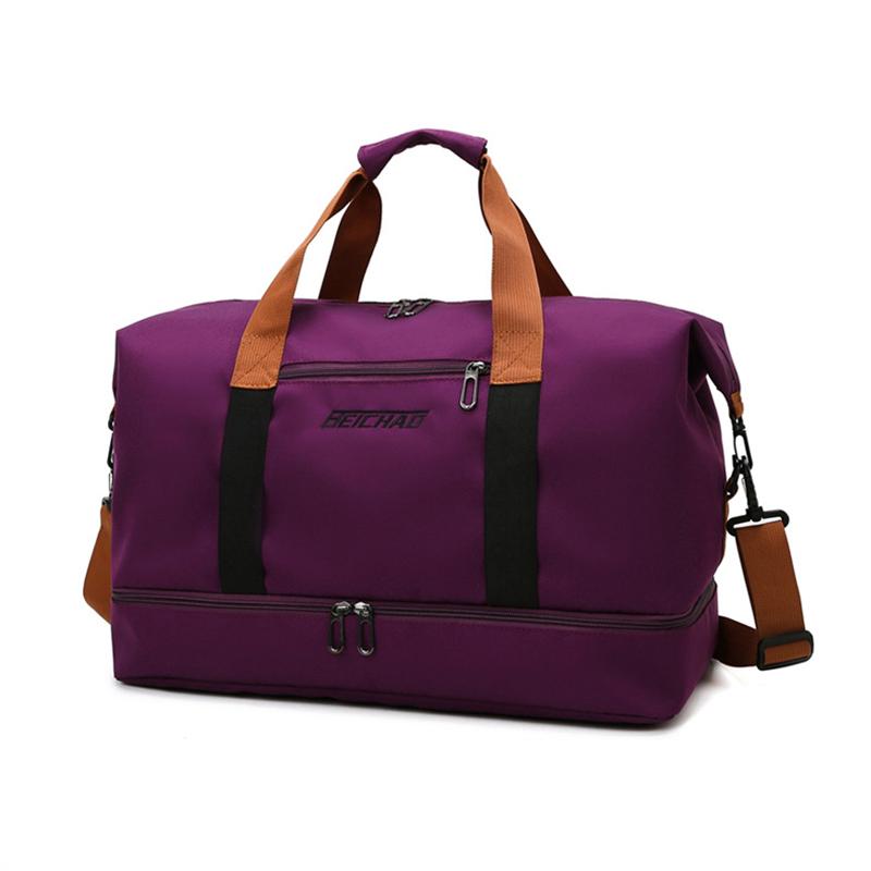 Large Capacity Travel Duffle Bag, Unisex Wet Dry Separation Gym Sports Bag, Outdoor Carry On Weekend Handbag