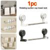 Wall-mounted Suction Cup Towel Rack Rotated Telescopic Towel Bar Towel Holder Hanging Pole