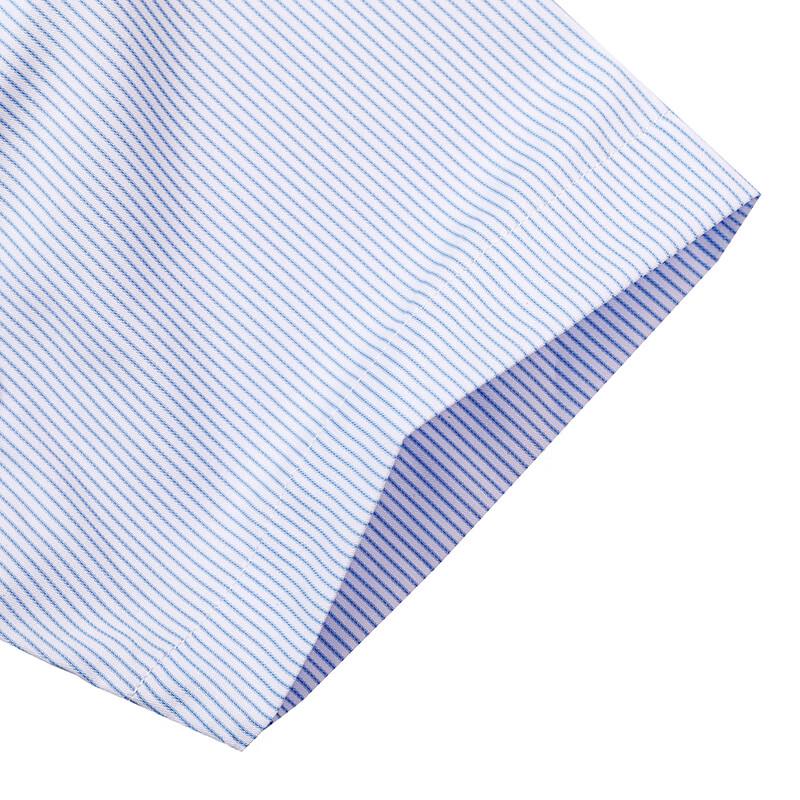 Kasey Unisex Fine Stripe Short Sleeve Business Shirt