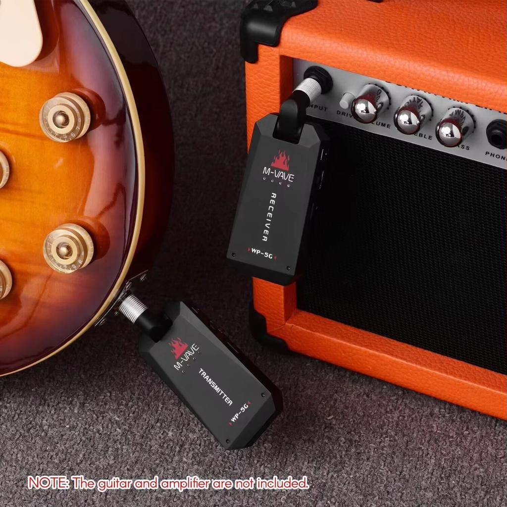 WP-5G Wireless Guitar System/5.8G/Rechargeable Audio Transmitter Receiver/ Type C Cable /for Guitar Amplifier Accessory