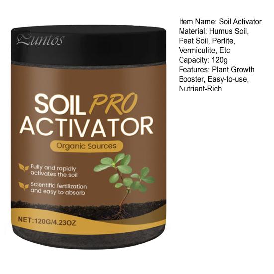 Soil Activator Powder Fertilizer Nutrient-Rich Plant Growth Booster Soil Activation Powder for Potting Mix Seedlings Compost Indoor Outdoor Plants