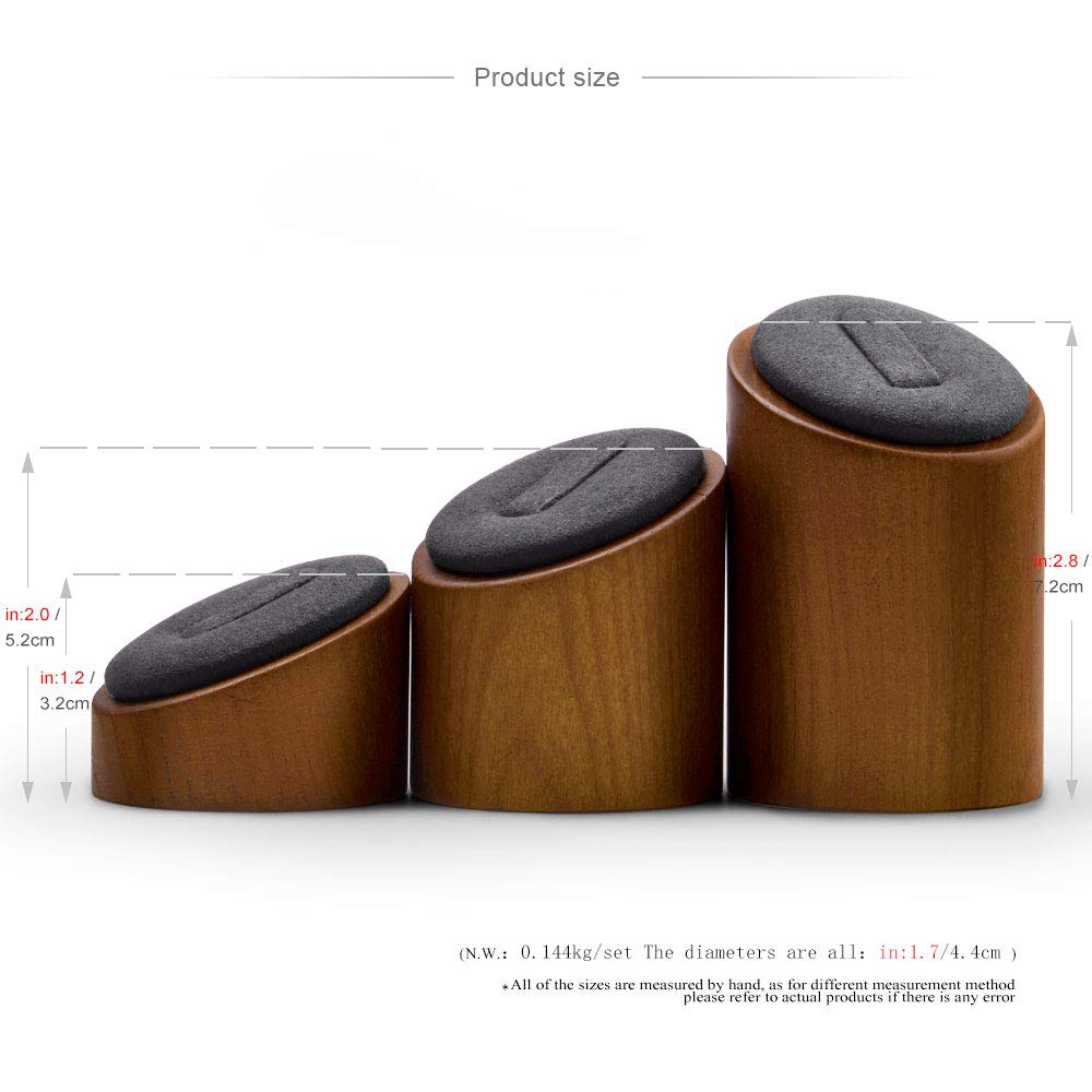 Oirlv Ring Ring Compatible with Eligible Bills SM09402 Stand, Wooden, Luxury, Stylish, Photography, Display, Storage, Holder, (Dark Gray)