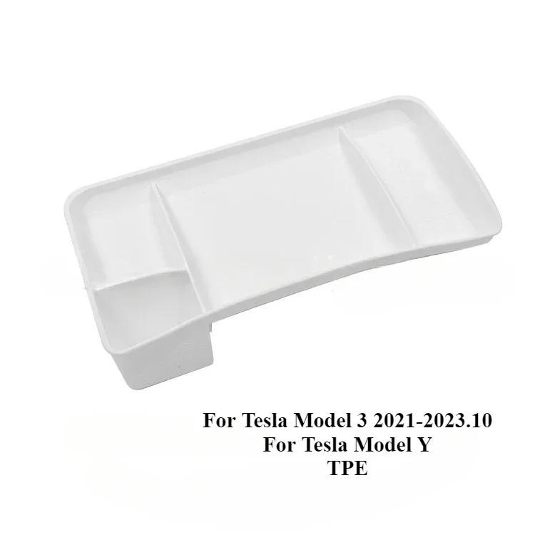 Für Tesla Model 3/Y/3+ ETC Armaturenbrett-Bildschirm Hinterer Aufbewahrungsbehälter Ablage Taschentuchbox Unsichtbare Halterung Organizer Innenzubehör