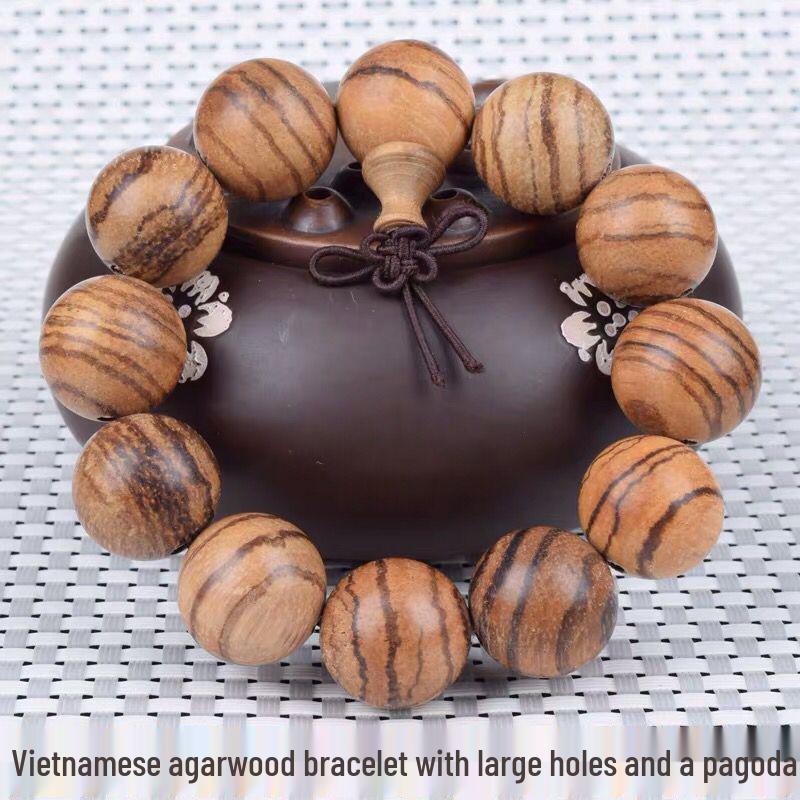 Duobao Agarholz & Rote Bohnen Ebenholz Gebetsperlenarmband 2.0