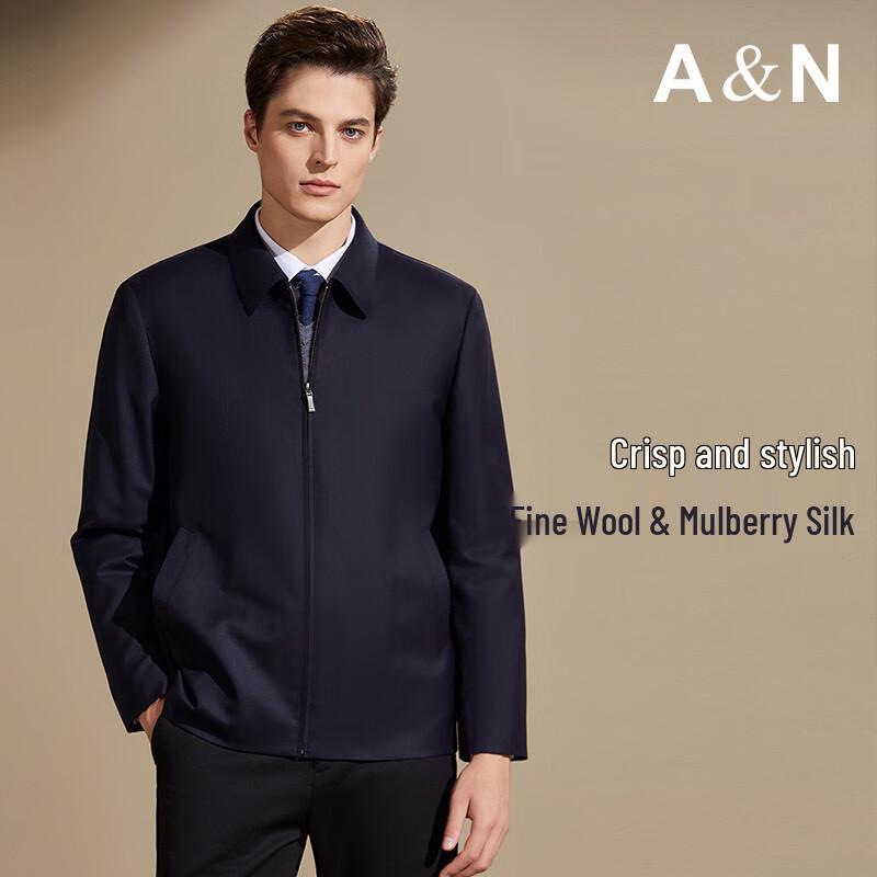 Antonio Men's Business Wool Jacket with Detachable Goose Down Liner