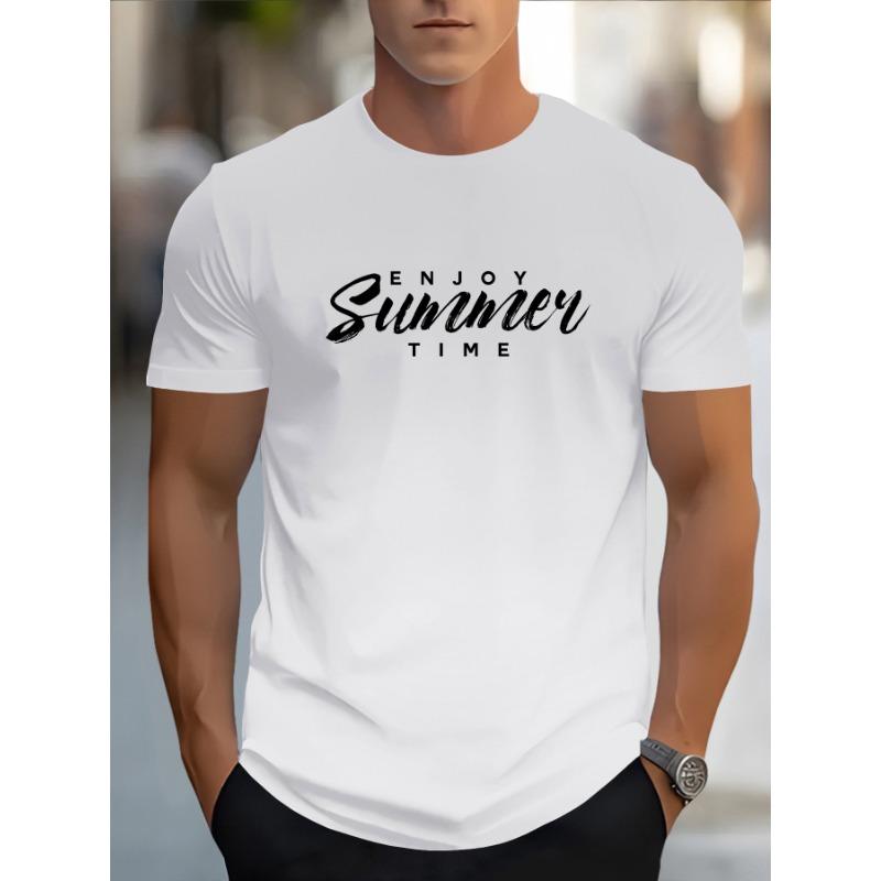 

European sizes Men s Short-Sleeve Printed T-Shirt 4XL білий