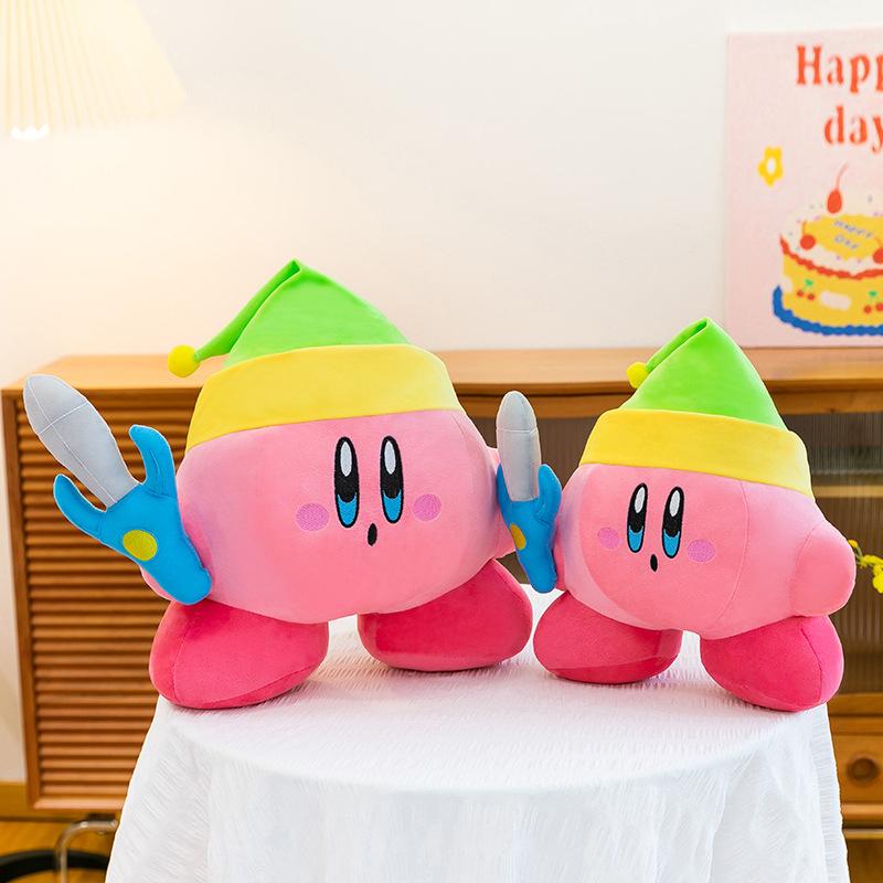 35-60 Kirby Plush Toy Cute Stuffed Doll Cartoon Cute Anime Star Big Size Hug Pillow Pink Gift for Kids Birthday Room Decoration