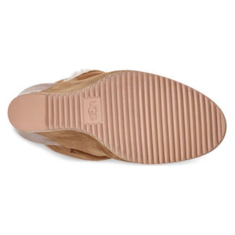 UGG Leder Bequem Lässig Kurze Stiefel Damenstiefel Braun 1105576-CHE