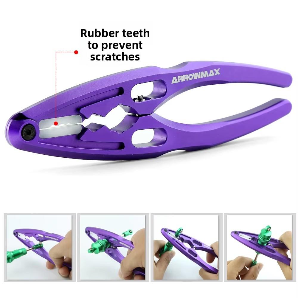 6 IN 1 Function CNC Shock Absorber Pliers Metal Construction Durable Shock Absorber Tool CNC Machined RC Crawler Car Tool