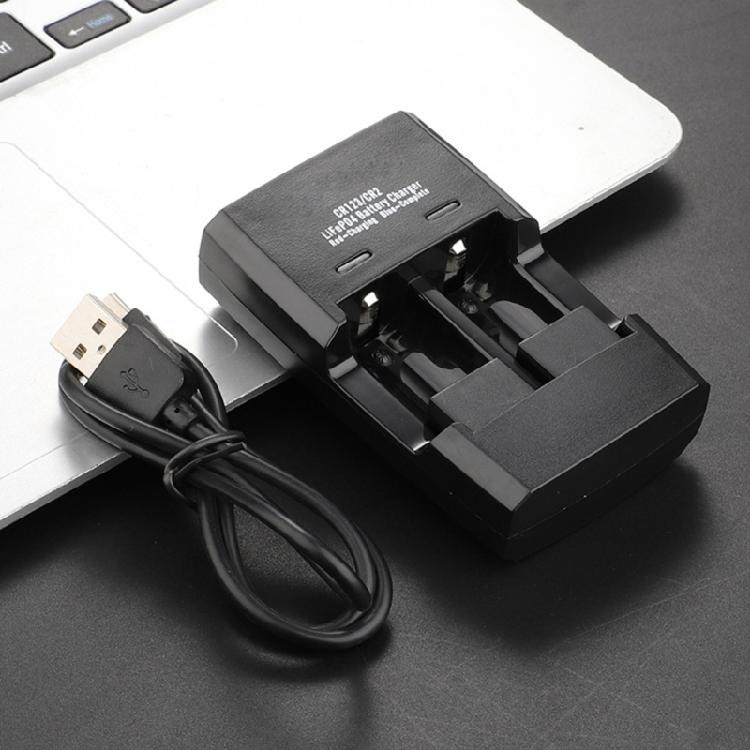 LiFePo4 Battery Charger Multifunctional 2 Slot Intelligent Lithium Battery Holder For RCR123 RCR2 16340 17335 14250