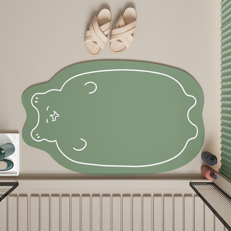 Simple Diatom Mud Floor Mat for Household Bathroom Floor Mat for Bathroom Absorbent Foot Mat for Entrance Entrance Door Mat