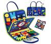 Teal Animal-Themed Montessori Sensory Busy Board Felt Bag Toy for Children