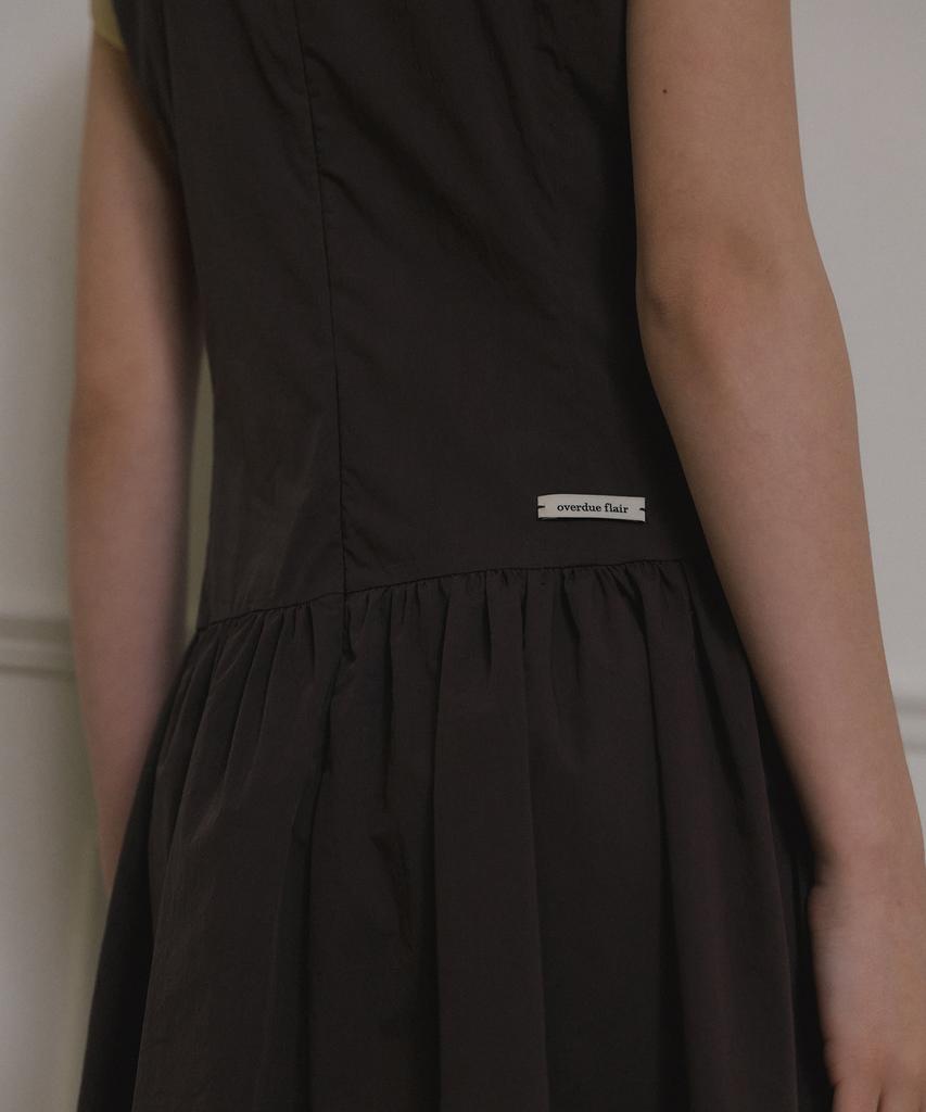 Obeodyupeulleeo Low Waist Contrast Maxi Dress_Brown/Lime