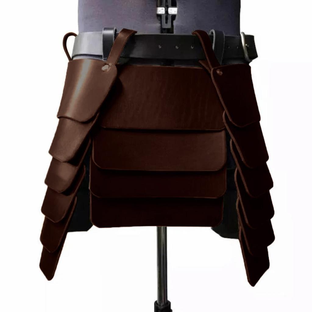 Medieval Viking Cosplay Dress with Belt Leg Guards Ancient Style Halloween Stage Costume