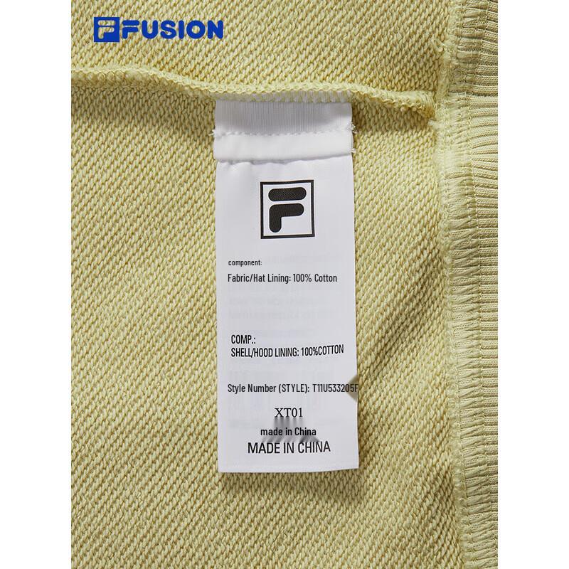Fila FUSION 2025 Fall Unisex Pure Cotton Hooded Sweatshirt