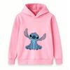 Kids Boys Girls Cute Blue Alien Printed Pullover Hoodie Casual Warm Long Sleeve Hooded Sweatshirt For Daily Wear