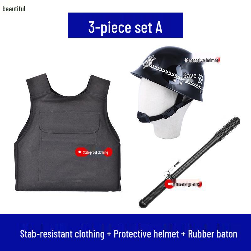 Jimei Anti-Riot Helmet and Shield Security Set 3 Pieces