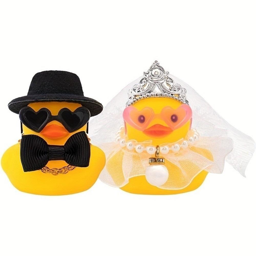 

Creative Bride Groom Couple Duck Ornament Set Gifts Favors Funny Wedding Little Duck Decorations Romantic Party Supplies Decor