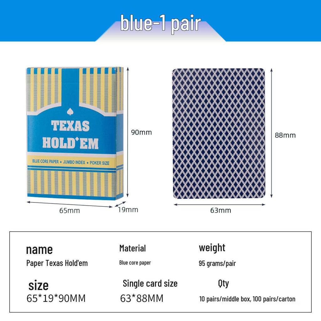 Carte da Gioco da Poker in PVC Impermeabile con Stampa Grande Texas - Durevoli e Resistenti allo Sbiadimento