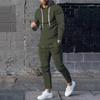 Traje Deportivo de Ocio para Hombre Primavera y Otoño Sudadera Holgada Conjunto Slim de Dos Piezas para Hombre