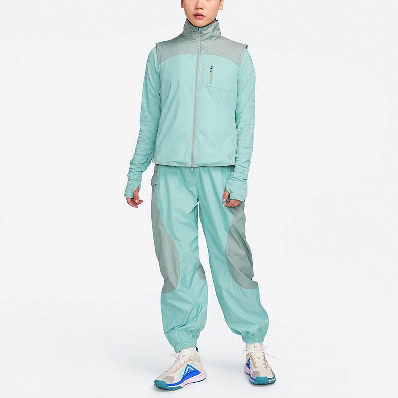 Nike Sportswear Women's Woven Color Block Jogger Pants Light Turquoise FB7640-309