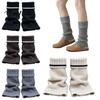 Casual Commuting Leg Accessories Women's Knitted Warmers, Thickened Ribbed Calf Socks for Winter Boots, Thermal Knit Boots Versatile High Elasticity