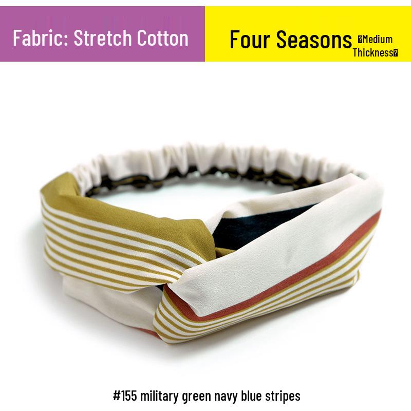 Koreanisches florales Chiffon-Elastik-Stirnband für Damen - Frischer Stil Haaraccessoire