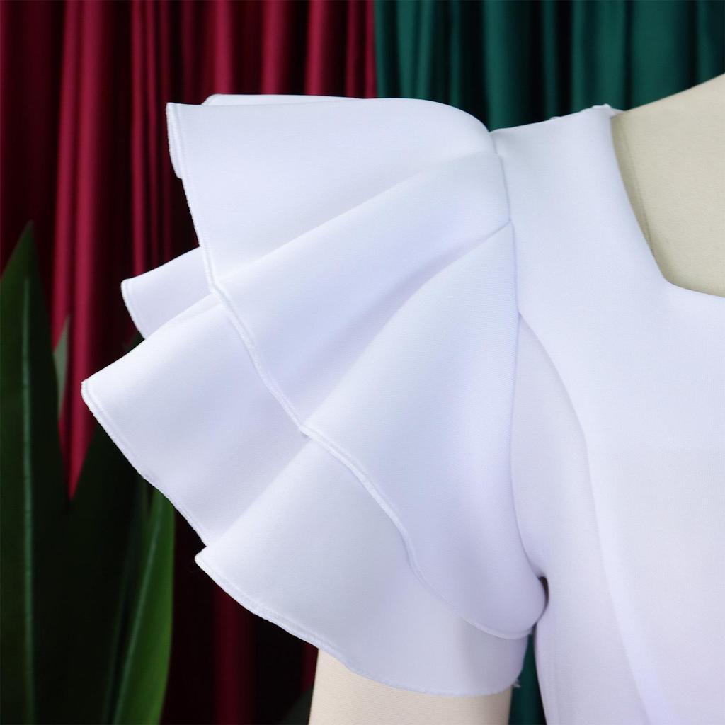 Perlenbesetztes Bodycon-Abendkleid mit Rüschenärmeln - Europäische & Amerikanische Sommermode