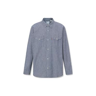Levis Loose Casual Striped Long Sleeve Shirt Men Shirts White A1919-0030
