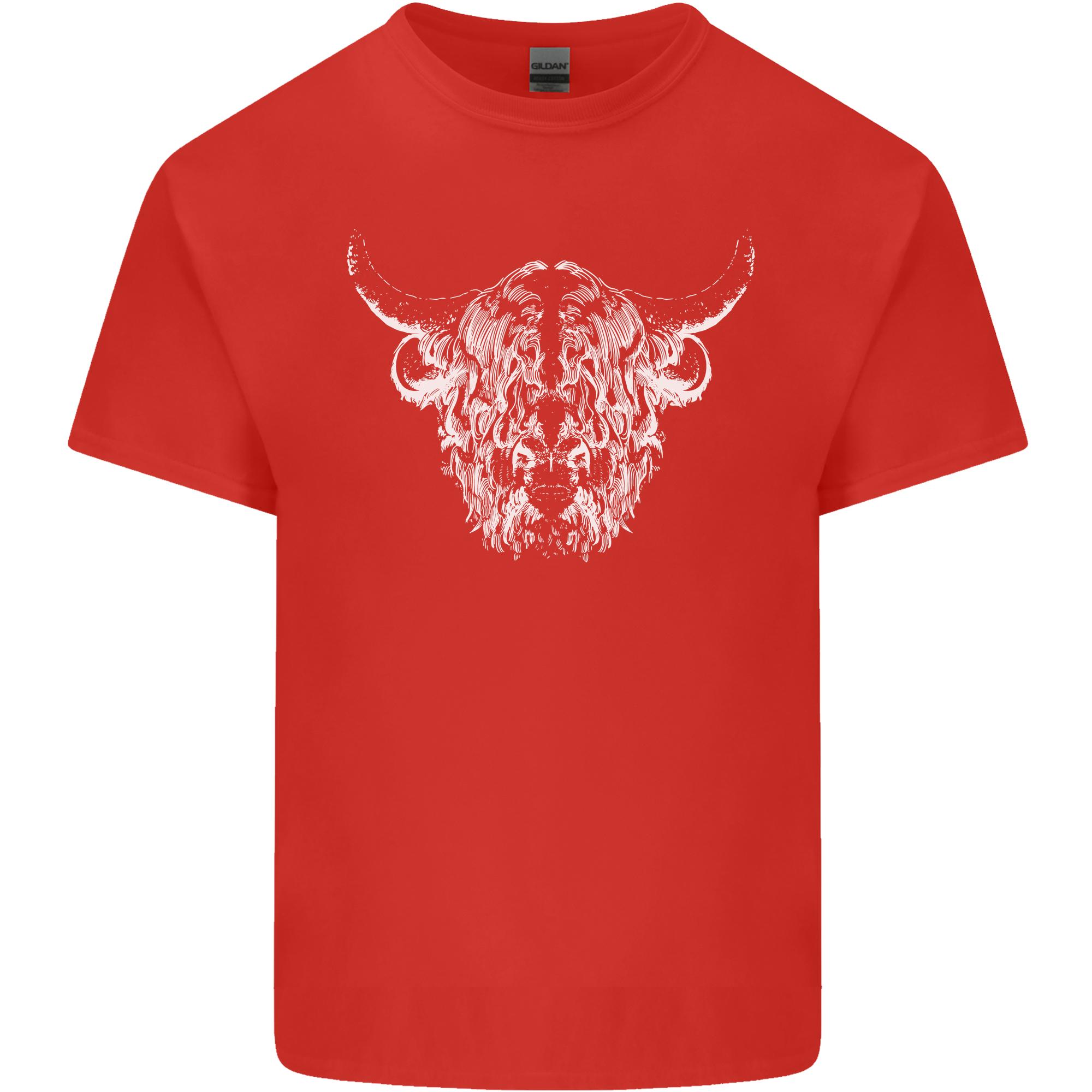 A Highland Cow Design Unisexs Light Cotton TShirt S