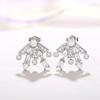 2026 Sparkling Earrings with High-end European and American Designs, Sweet Geometric Zircon Accessories for Brides' Weddings