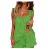 Women's Two Piece Set Ruffle Camisole Top Shorts Casual Summer Lounge Outfit