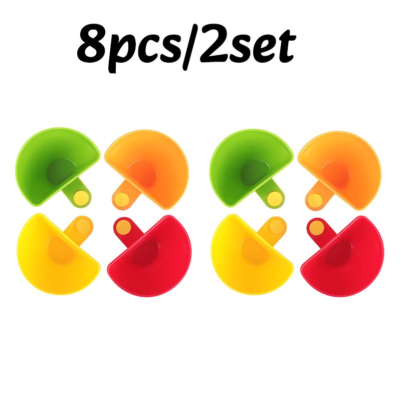 4pc/Set Dipping Clip Bowl Container Tomato Sauce Snack Clippable Plate Seasoning Dishes Dipping Sauce Bowl Holder Kitchen Gadget