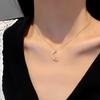 Women's Surgical Steel Crescent Cubic Glitter Star Necklace
