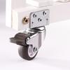 1/1.25/1.5/2 In Heavy Duty Rubber Swivel Castor Wheel Trolley Furniture Caster Free Fitting with 2 Braked Double Bearing