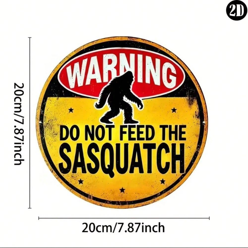 Vintage Bigfoot Funny Metal Sign Durable Home Bar Wall Decor