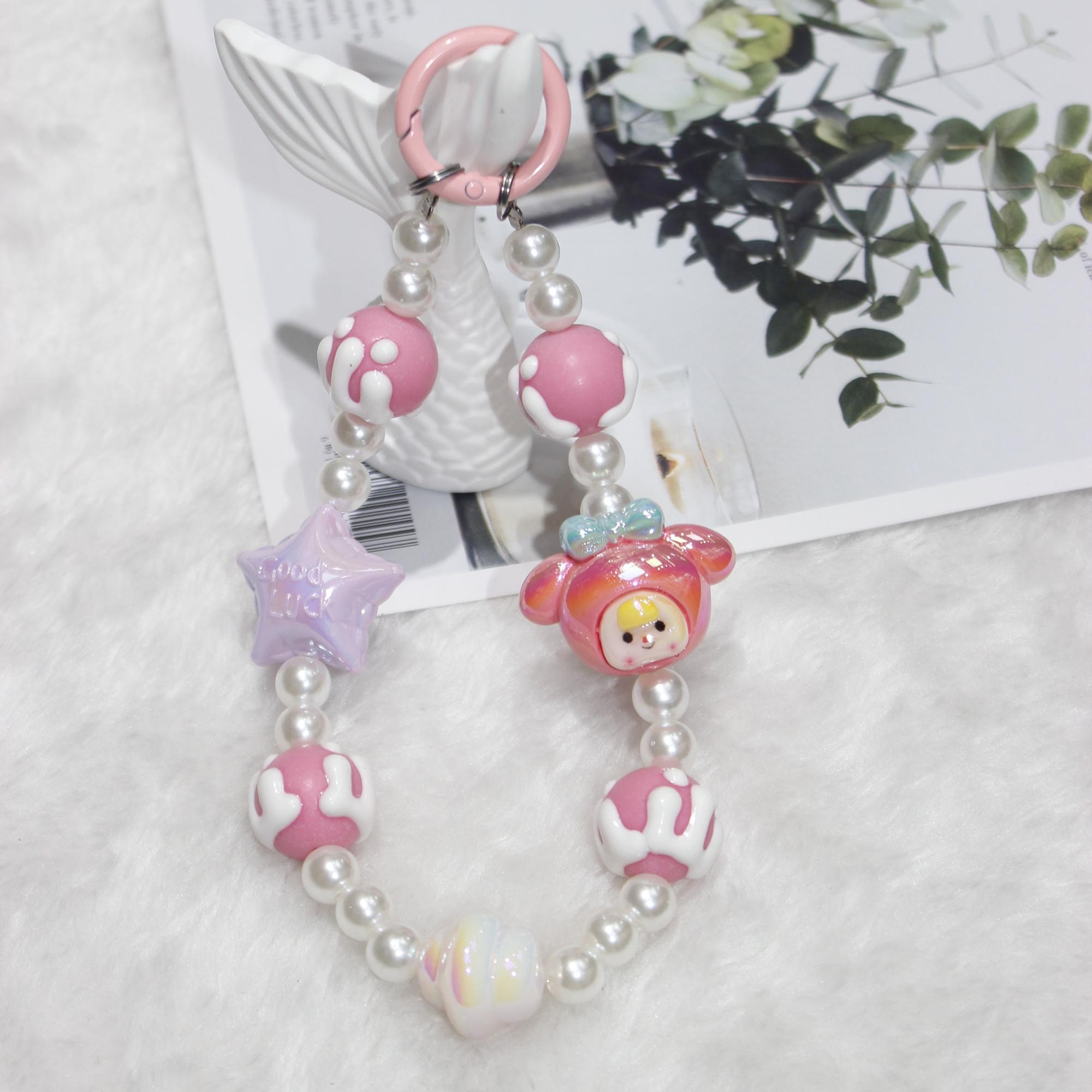 

Phone Charms Phone Strap Short 26cm Star Beaded Anti-Lost Phone Chain Style 4