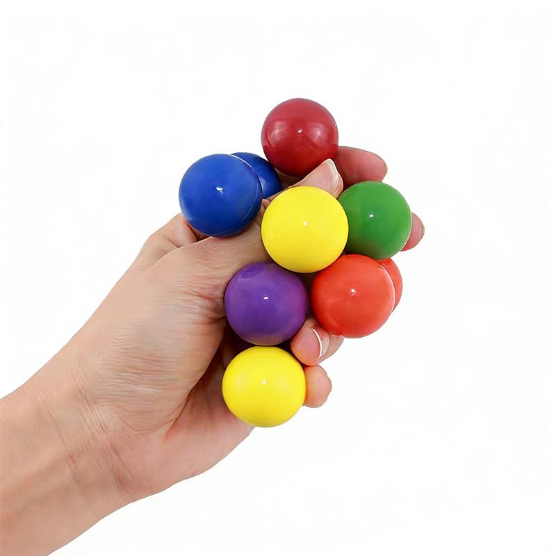 Big Sensory Rainbow Balls Fidget Toys ADHD Autism Stress Relief Calm Down for Teen Kids Boys Girls Easter Basket Stuffers Gifts