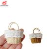 1:12 Puppenhaus Miniatur Mini Rattan Korb Dekokorb Möbel Heimmodell Dekor Spielzeug Puppenhaus Zubehör