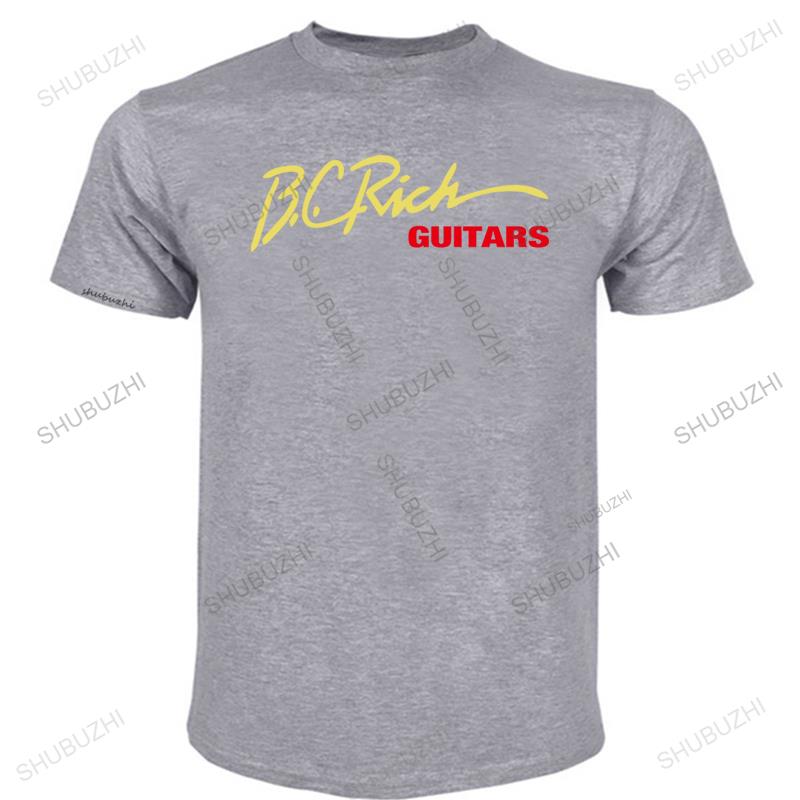 

Rich Guitars BC Rich Black Tee Men Cotton T-shirt Men Adult Slim Fit T Shirt cool Short Sleeve Mens male round neck teeshirts 4XL