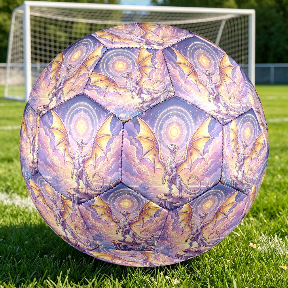 1pc Celestial Dragon Themed Soccer Ball, Size 5, Lightweight PVC Material, Outdoor Training Soccer Ball Gift. q62291