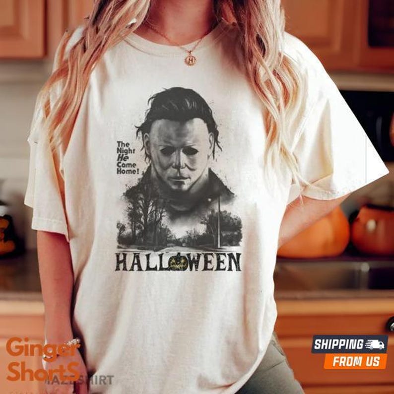 Retro Michael Myers Halloween Shirts Halloween Movie Shirt Horror Movie Shirt Boogeyunisex Spooky Season Shirt