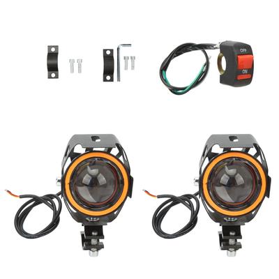 30W LED svetlomet na motocykel s Angel Eye, diaľkové/stretávacie svetlo, vodotesný IP68, 12V?60V univerzálne riadenie