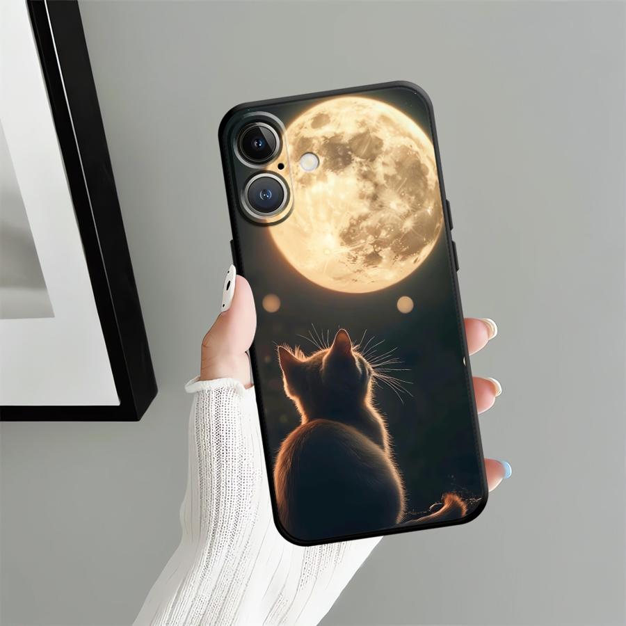 Case for Apple iPhone 17 Pro Max 13 Air XR XS MAX 14 15 Pro 7 8 12 11 16 Funda Phone Cover Cute Cat
