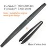 For Tesla Model 3 Y -2024 Car Dashboard Cover Carbon Fibre ABS Door Dash Trim Panel Interior Accessories Sticker Car Gadgets