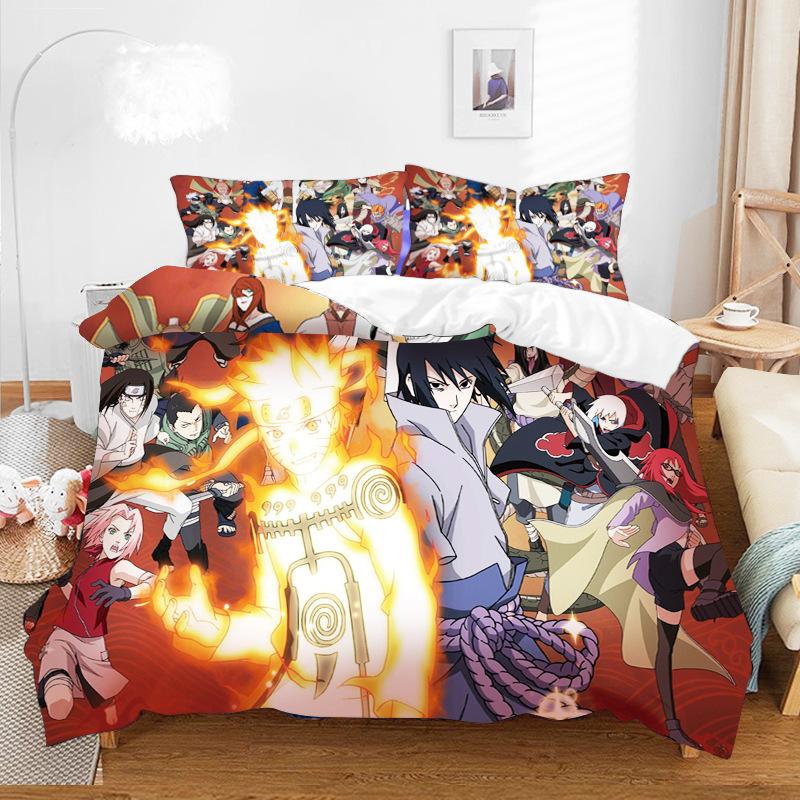 Bedding Fire Forbearance Cartoon Digital Printing Living Bedding Four-Piece Set