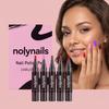 Nail Polish Glue Pen (colorful) Quick-drying Without Ultraviolet Rays, Five-color Brushes, Accurate and Lasting Nail Polish Glue Pen