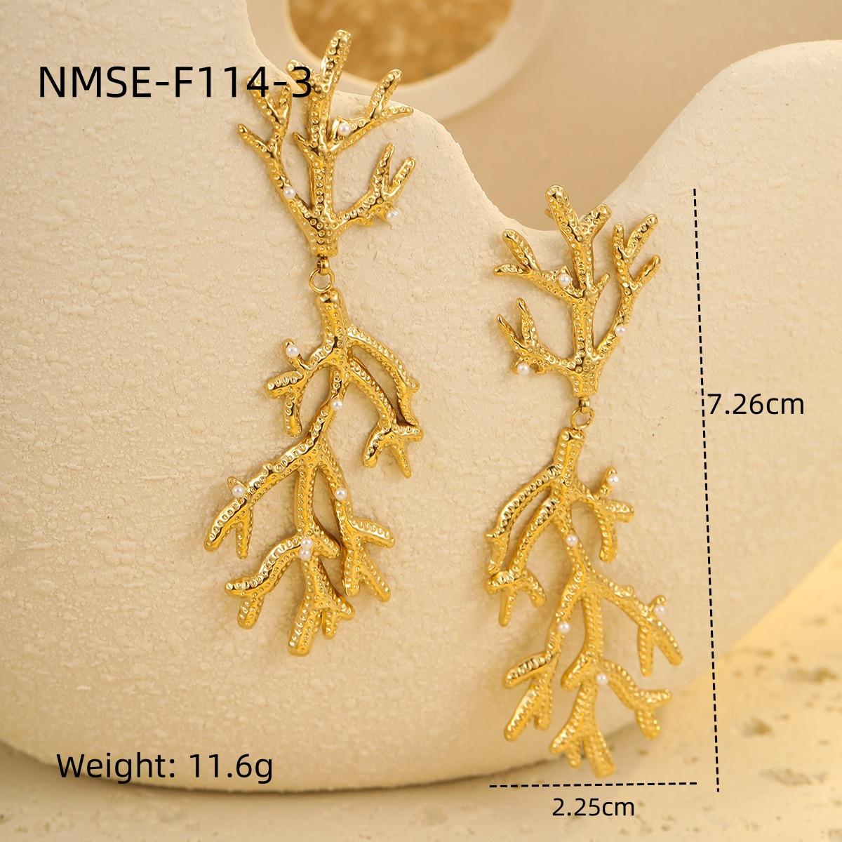 GEMCHIC Women s Stainless Steel Ocean Inspired Drop Earrings Starfish Coral Design Fashion Jewelry