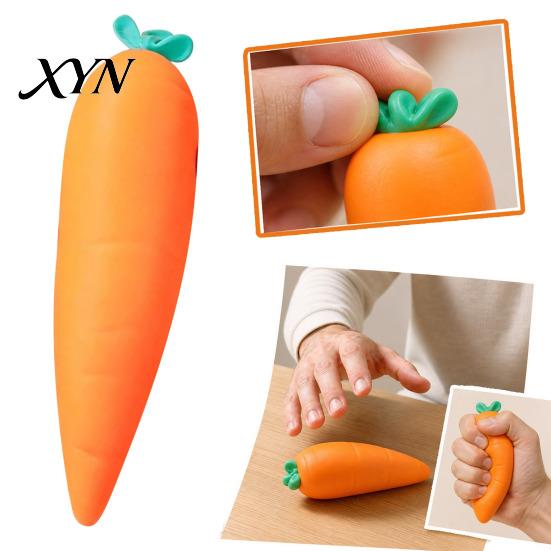 Squeeze Stress Ball 1/2Pcs Fake Carrot Relief Toy, Realistic Giant Toy Hand Relaxation for Kids Adults, Soft Simulated Vegetable Anxiety Reduction