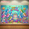2D Plane Happy Ocean Birthday Banner Festive Background Birthday Celebration Cheerful Design Ocean Theme
